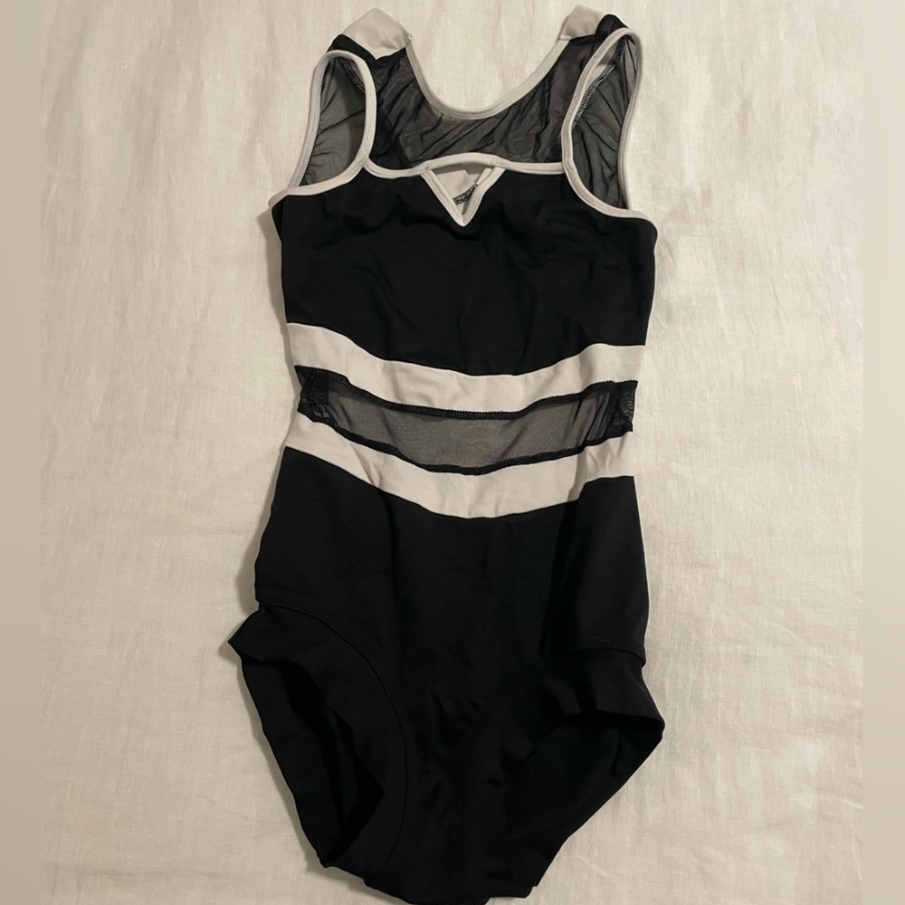 Five Dancewear black and white leotard